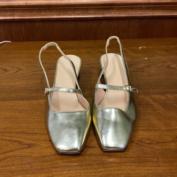 J Crew Layla slingback Mary Jane heels in specchio leather BT903 - Picture 3 of 7